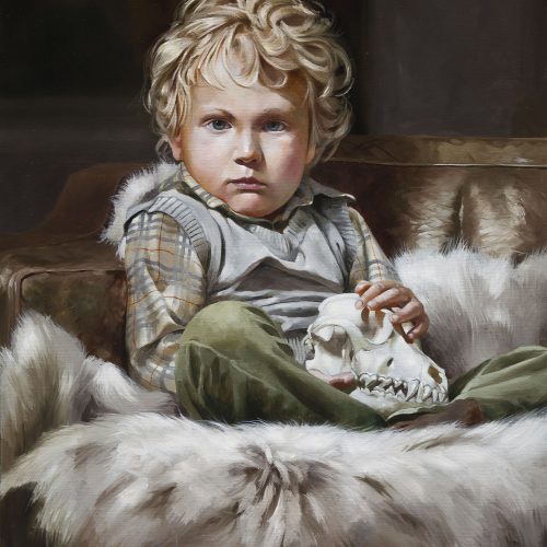 Boy-with-a-pitbull-terrier-Markus-Akesson-2015-oil-on-canvas-50x-62cm